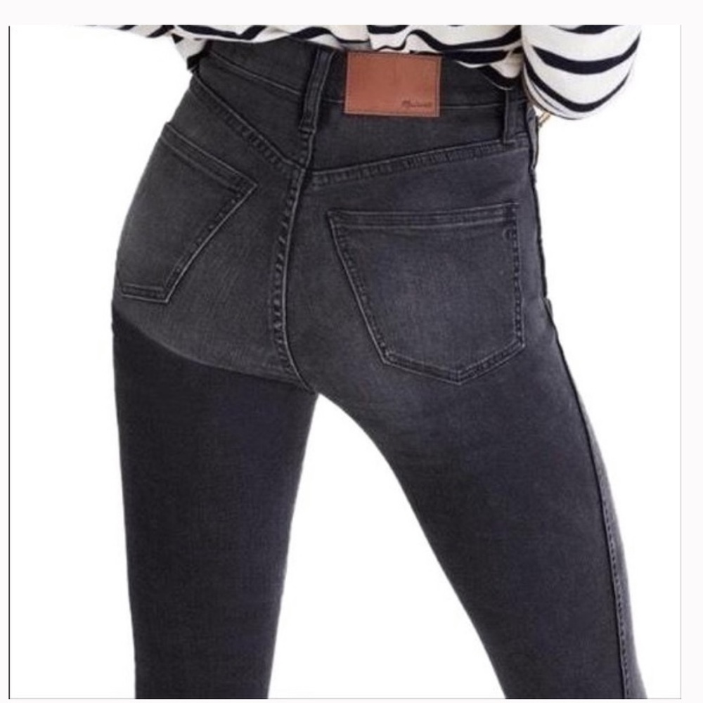 Madewell high riser skinny black jeans